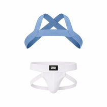 Barcode Berlin Multipack 1x Anton Jock White + 1x Harness Matt Pop Bluebeige