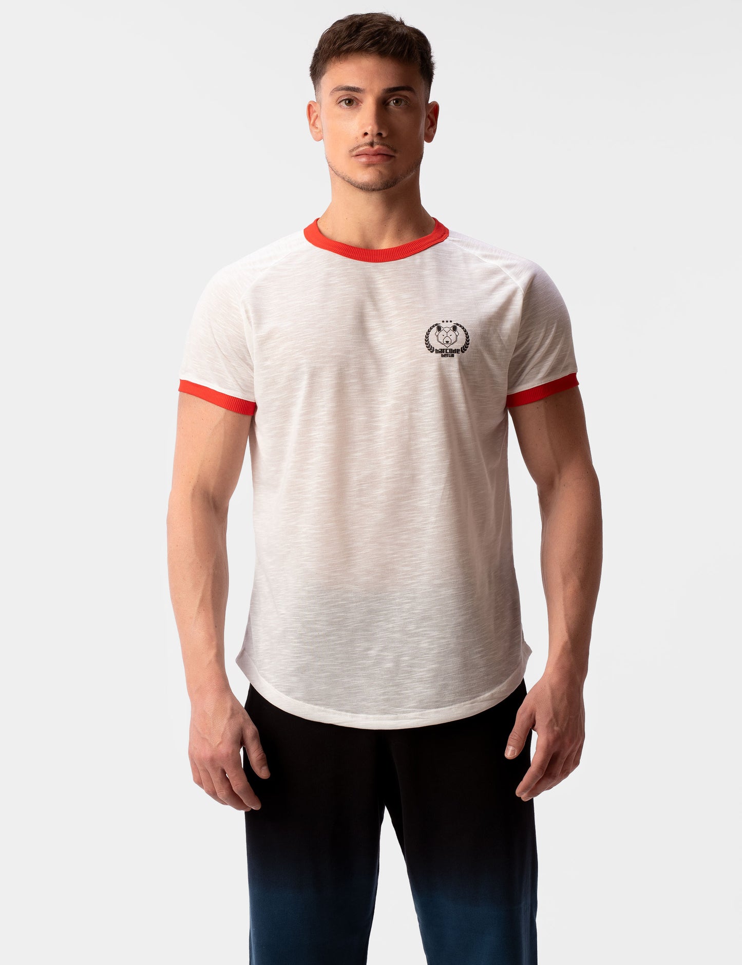Barcode Berlin T-Shirt Raglan Kenji White