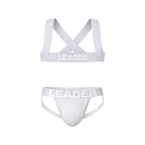 LEADER Essentials Multipack 1x Jockstrap + 1x Harness Grey
