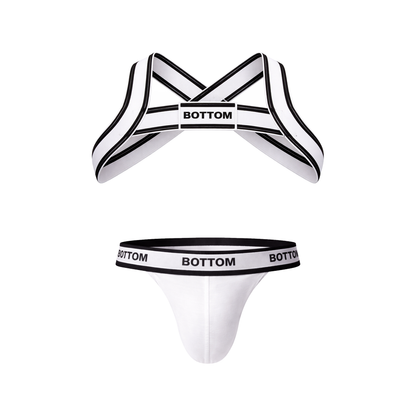 Barcode Berlin BOTTOM Multipack 1x Suspender White + 1x Harness White-Black