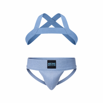 Barcode Berlin Multipack 1x Sergey Jockstrap + 1x Matt Pop Harness Bluebeige